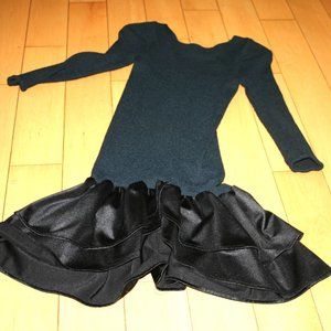 HUNZA London & Paris, Black Stretch '80's Cocktail Dress Size S Stretchy